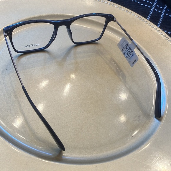 NAUTICA MENS SHINY NAVY EYEGLASSES FRAMES $142 WITH CASE NEW - Picture 3 of 7